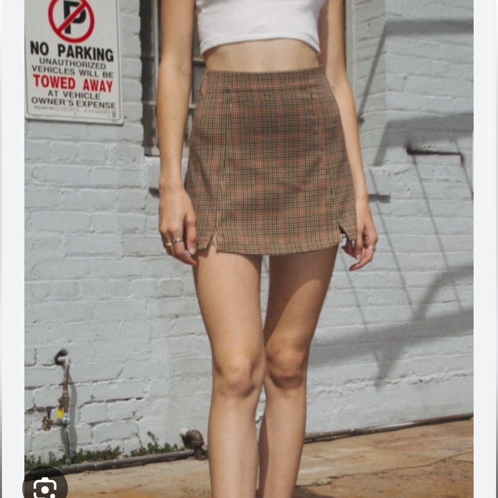 John Galt Cara Plaid Mini Skirt